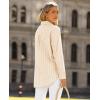 imagesiliteelon Button Down Shirts for Women Striped Long Sleeve Shirt Collared Office Work Blouses Tops with PocketLight Khaki