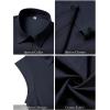 imagesiliteelon Linen Shirts for Women Button Down Shirts Sleeveless Cotton Collared V Neck Solid Tank Top Casual BlousesNavy Blue