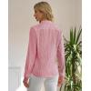 imagesiliteelon Striped Button Down Shirts for Women Dress Shirts Long Sleeve Collared Casual Office Work Blouses TopsRed
