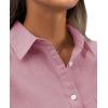 imagesiliteelon Womens Button Down Shirt Linen Button Up Shirts for Women Long Sleeve Summer Shirt Collared Blouse Linen TopsAll Pink