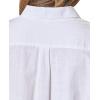 imagesiliteelon Womens Button Down Shirt Linen Button Up Shirts for Women Long Sleeve Summer Shirt Collared Blouse Linen TopsAll White