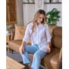 imagesiliteelon Womens Button Down Shirt Linen Button Up Shirts for Women Long Sleeve Summer Shirt Collared Blouse Linen TopsAll White