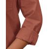 imagesiliteelon Womens Button Down Shirt Linen Button Up Shirts for Women Long Sleeve Summer Shirt Collared Blouse Linen TopsBrown