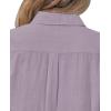 imagesiliteelon Womens Button Down Shirt Linen Button Up Shirts for Women Long Sleeve Summer Shirt Collared Blouse Linen TopsLavender