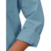 imagesiliteelon Womens Button Down Shirt Linen Button Up Shirts for Women Long Sleeve Summer Shirt Collared Blouse Linen TopsLight Gray