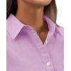 imagesiliteelon Womens Button Down Shirt Linen Button Up Shirts for Women Long Sleeve Summer Shirt Collared Blouse Linen TopsLight Purple