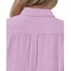 imagesiliteelon Womens Button Down Shirt Linen Button Up Shirts for Women Long Sleeve Summer Shirt Collared Blouse Linen TopsLight Purple
