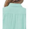 imagesiliteelon Womens Button Down Shirt Linen Button Up Shirts for Women Long Sleeve Summer Shirt Collared Blouse Linen TopsMint Green