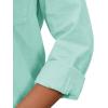 imagesiliteelon Womens Button Down Shirt Linen Button Up Shirts for Women Long Sleeve Summer Shirt Collared Blouse Linen TopsMint Green