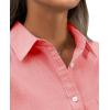 imagesiliteelon Womens Button Down Shirt Linen Button Up Shirts for Women Long Sleeve Summer Shirt Collared Blouse Linen TopsPeach