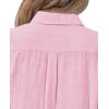 imagesiliteelon Womens Button Down Shirt Linen Button Up Shirts for Women Long Sleeve Summer Shirt Collared Blouse Linen TopsPink
