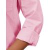 imagesiliteelon Womens Button Down Shirt Linen Button Up Shirts for Women Long Sleeve Summer Shirt Collared Blouse Linen TopsPink