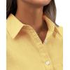 imagesiliteelon Womens Button Down Shirt Linen Button Up Shirts for Women Long Sleeve Summer Shirt Collared Blouse Linen TopsYellow