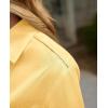 imagesiliteelon Womens Linen Button Down Shirts Lace Crochet Short Sleeve Cotton Shirts Collared V Neck Summer Casual Blouses TopsYellow