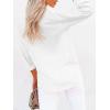 imagesiliteelon Button Down Shirts for Women Dress Shirts Long Sleeve WrinkleFree Blouse Casual Solid Office Work Tunic TopAll White