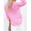 imagesiliteelon Button Down Shirts for Women Dress Shirts Long Sleeve WrinkleFree Blouse Casual Solid Office Work Tunic TopB Neon Pink