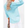 imagesiliteelon Button Down Shirts for Women Dress Shirts Long Sleeve WrinkleFree Blouse Casual Solid Office Work Tunic TopBaby Blue