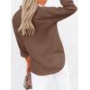 imagesiliteelon Button Down Shirts for Women Dress Shirts Long Sleeve WrinkleFree Blouse Casual Solid Office Work Tunic TopBrown