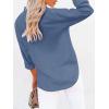 imagesiliteelon Button Down Shirts for Women Dress Shirts Long Sleeve WrinkleFree Blouse Casual Solid Office Work Tunic TopHblue 05