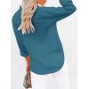 imagesiliteelon Button Down Shirts for Women Dress Shirts Long Sleeve WrinkleFree Blouse Casual Solid Office Work Tunic TopHblue02
