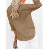 imagesiliteelon Button Down Shirts for Women Dress Shirts Long Sleeve WrinkleFree Blouse Casual Solid Office Work Tunic TopKhaki