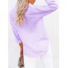 imagesiliteelon Button Down Shirts for Women Dress Shirts Long Sleeve WrinkleFree Blouse Casual Solid Office Work Tunic TopLilac