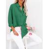 imagesiliteelon Button Down Shirts for Women Dress Shirts Long Sleeve WrinkleFree Blouse Casual Solid Office Work Tunic TopSpring Green