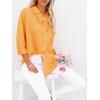 imagesiliteelon Button Down Shirts for Women Dress Shirts Long Sleeve WrinkleFree Blouse Casual Solid Office Work Tunic TopSunflower Yellow