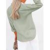 imagesiliteelon Button Down Shirts for Women Dress Shirts Long Sleeve WrinkleFree Blouse Casual Solid Office Work Tunic TopTgreen02
