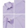 imagesiliteelon Linen Shirts for Women Button Down Shirts Short Sleeve Cotton Collared V Neck Solid Casual Blouses with PocketPurple