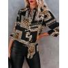 imagesiliteelon Womens Button Down Shirts Dress Shirts Long Sleeve Wrinkle Free Collared Work Blouses Casual Print Chiffon TopA Black Leopard