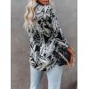 imagesiliteelon Womens Button Down Shirts Dress Shirts Long Sleeve Wrinkle Free Collared Work Blouses Casual Print Chiffon TopA Black White Floral