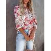 imagesiliteelon Womens Button Down Shirts Dress Shirts Long Sleeve Wrinkle Free Collared Work Blouses Casual Print Chiffon TopA Pink Graphic