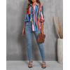 imagesiliteelon Womens Button Down Shirts Dress Shirts Long Sleeve Wrinkle Free Collared Work Blouses Casual Print Chiffon TopAb Green Mix Striped