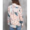 imagesiliteelon Womens Button Down Shirts Dress Shirts Long Sleeve Wrinkle Free Collared Work Blouses Casual Print Chiffon TopApricot Floral