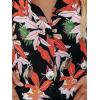 imagesiliteelon Womens Button Down Shirts Dress Shirts Long Sleeve Wrinkle Free Collared Work Blouses Casual Print Chiffon TopBlack Orange Leaf