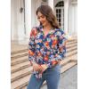 imagesiliteelon Womens Button Down Shirts Dress Shirts Long Sleeve Wrinkle Free Collared Work Blouses Casual Print Chiffon TopBlue Floral