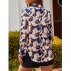 imagesiliteelon Womens Button Down Shirts Dress Shirts Long Sleeve Wrinkle Free Collared Work Blouses Casual Print Chiffon TopBlue Graphic