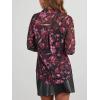 imagesiliteelon Womens Button Down Shirts Dress Shirts Long Sleeve Wrinkle Free Collared Work Blouses Casual Print Chiffon TopPink Black Floral