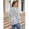 imagesiliteelon Womens Button Down Shirts Dress Shirts Long Sleeve Wrinkle Free Collared Work Blouses Casual Print Chiffon TopWhite Black Floral