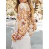 imagesiliteelon Womens Button Down Shirts Dress Shirts Long Sleeve Wrinkle Free Collared Work Blouses Casual Print Chiffon TopYellow Floral