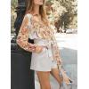 imagesiliteelon Womens Button Down Shirts Dress Shirts Long Sleeve Wrinkle Free Collared Work Blouses Casual Print Chiffon TopYellow Floral