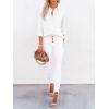imagesiliteelon Button Down Shirts for Women Dress Shirts Long Sleeve WrinkleFree Blouse Casual Solid Office Work Tunic Top  White M