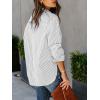 imagesiliteelon Womens Button Down Shirts Cotton Striped Dress Shirt Long Sleeve Collared Office Work Blouses TopsAb Black and White