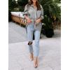 imagesiliteelon Womens Button Down Shirts Cotton Striped Dress Shirt Long Sleeve Collared Office Work Blouses TopsAf Black Pinstripe