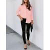 imagesiliteelon Womens Button Down Shirts Cotton Striped Dress Shirt Long Sleeve Collared Office Work Blouses TopsLight Pink Striped