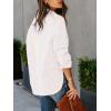 imagesiliteelon Womens Button Down Shirts Cotton Striped Dress Shirt Long Sleeve Collared Office Work Blouses TopsLight Pink and White