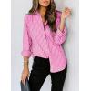 imagesiliteelon Womens Button Down Shirts Cotton Striped Dress Shirt Long Sleeve Collared Office Work Blouses TopsPink Striped
