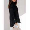 imagesiliteelon Womens Button Down Shirts Dress Shirts Long Sleeve Blouses V Neck Solid Casual Tunics Tops with PocketsA Black