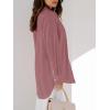 imagesiliteelon Womens Button Down Shirts Dress Shirts Long Sleeve Blouses V Neck Solid Casual Tunics Tops with PocketsCamel Pink